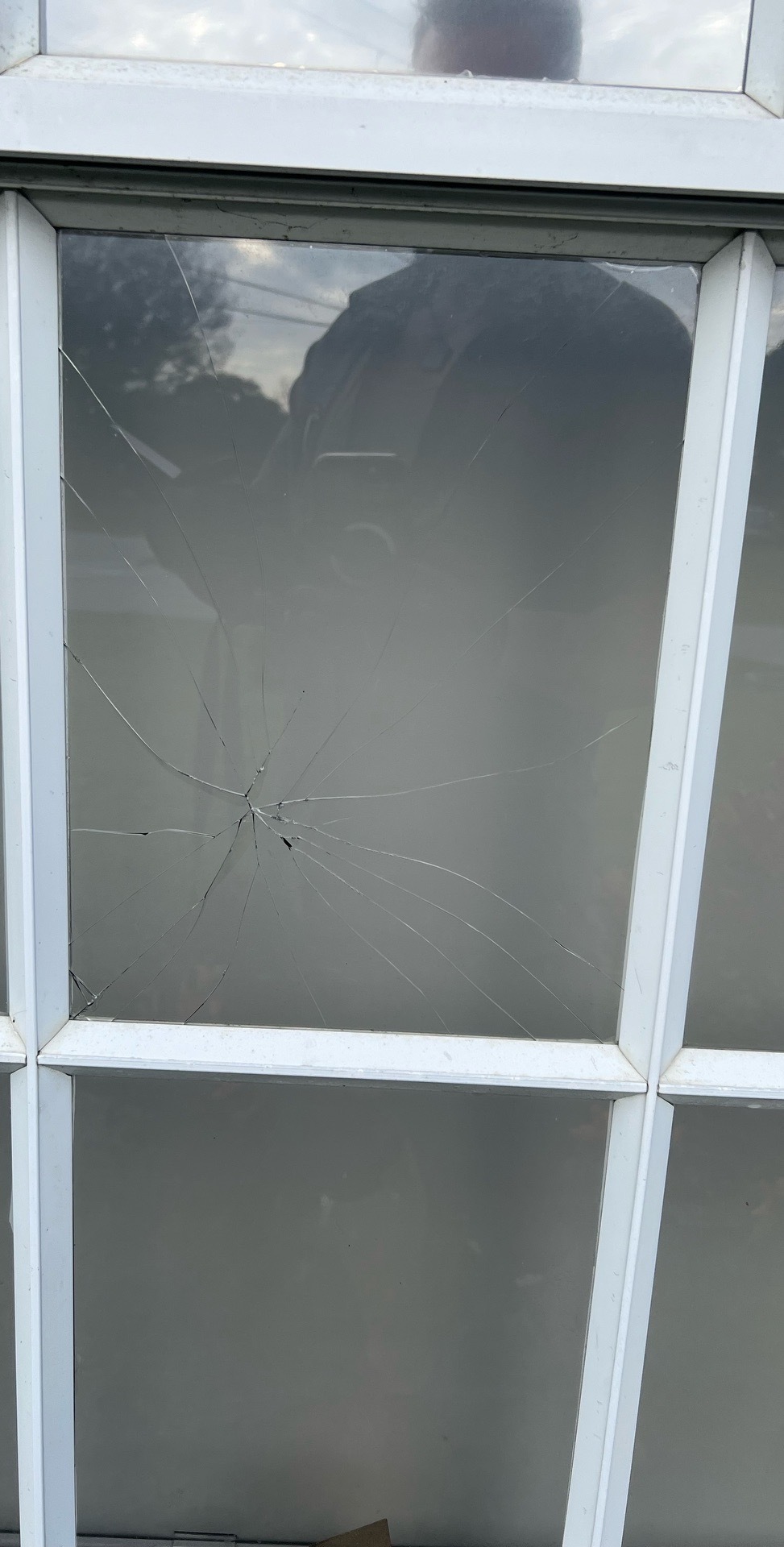 Crack spreading across a window pane